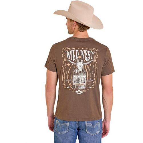 Men's Rock & Roll Denim Wild West Whiskey T-Shirt - Primary Image