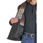 Men's Rock & Roll Denim Border Jacquard Bomber Jacket - Thumbnail 4 of 5