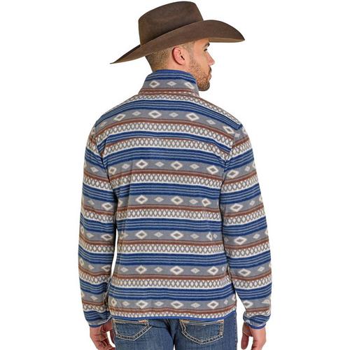 Men's Rock & Roll Denim Aztec Pullover - Primary Image