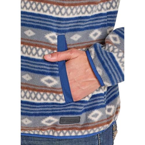 Men's Rock & Roll Denim Aztec Pullover - Primary Image