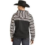 Men's Rock & Roll Denim Aztec Block Hoodie - Thumbnail 2 of 3