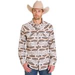 Men's Rock & Roll Denim TEK Western Hive Stripe Long Sleeve Button Up Shirt - Thumbnail 1 of 3