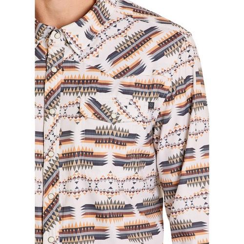 Men's Rock & Roll Denim TEK Western Hive Stripe Long Sleeve Button Up Shirt - Primary Image