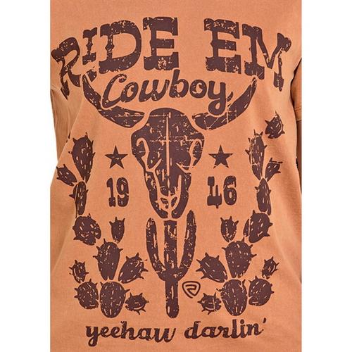 Women's Rock & Roll Denim Ride Em Cowboy T-Shirt - Primary Image