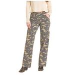 Women's Rock & Roll Denim Camo Relaxed Flare Cargo Pants - Thumbnail 1 of 5