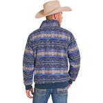 Men's Rock & Roll Denim Aztec Jacquard Bomber Jacket - Thumbnail 2 of 3