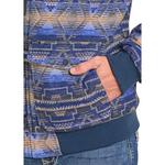 Men's Rock & Roll Denim Aztec Jacquard Bomber Jacket - Thumbnail 3 of 3