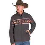 Men's Rock & Roll Denim Aztec Border Bonded Softshell Jacket - Thumbnail 1 of 3