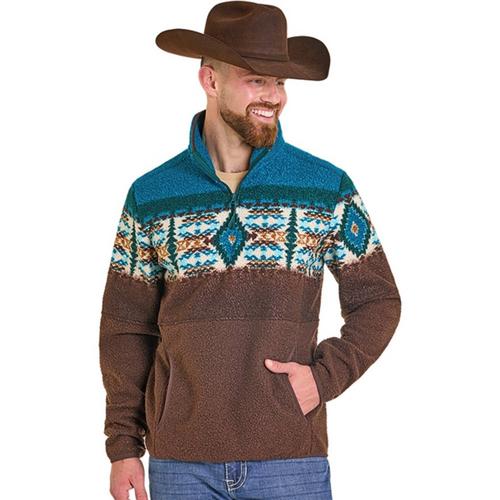 Men's Rock & Roll Denim Aztec Border Berber - Primary Image