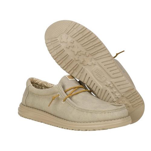 Men's HEYDUDE Wally Waxed Canvas Water Repellent Loafers - Primary Image