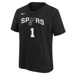 Nike Kids' San Antonio Spurs Victor Wembanyama #1 Icon Name & Number T-Shirt - Thumbnail 2 of 2