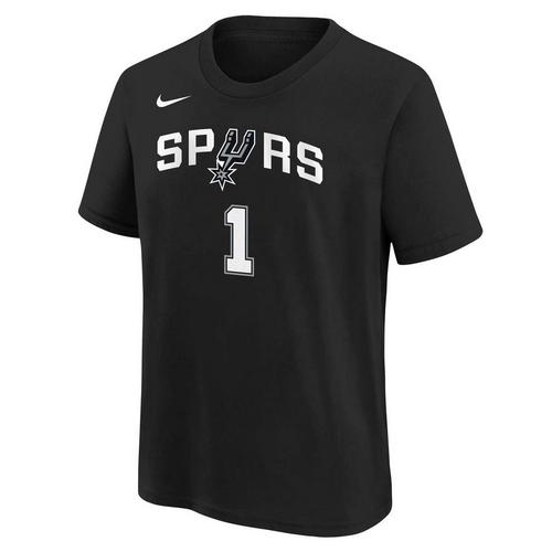 Nike Kids' San Antonio Spurs Victor Wembanyama #1 Icon Name & Number T-Shirt - Primary Image