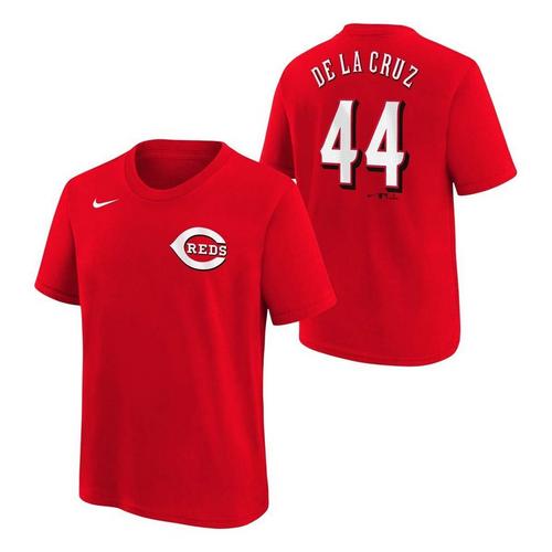 Nike Kids' Cincinnati Reds Elly De La Cruz #44 Home Name & Number T-Shirt - Primary Image