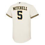 Nike Kids' Milwaukee Brewers Garrett Mitchell #5 Home Jersey - Thumbnail 2 of 3