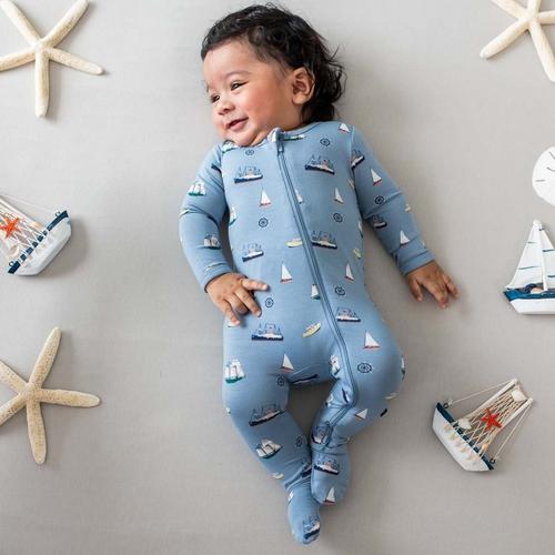 Baby Kyte Baby Zippered Footie Pajamas - Primary Image