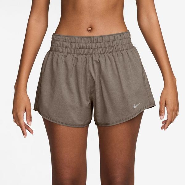 Women's Nike Dri-FIT One Brief-Lined Shorts XSmall Mink Brown/Htr/Reflective Silver
