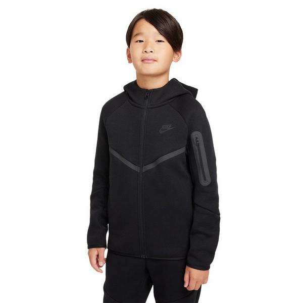 Kids' Nike Sportswear Tech Fleece Full Zip Medium Black/Black