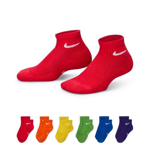 Kids' Nike Everyday Medium Cushion 6 Pack Quarter Socks - Primary Image