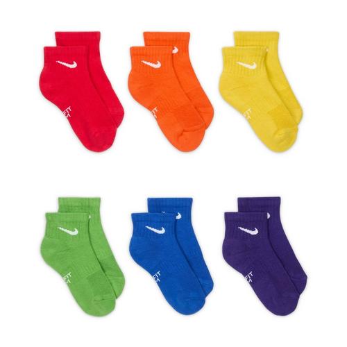 Kids' Nike Everyday Medium Cushion 6 Pack Quarter Socks - Primary Image