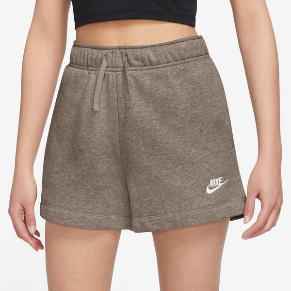 Women's Nike Sportswear Club Fleece Mid Rise Lounge Shorts XSmall Mink Brown/Htr/White