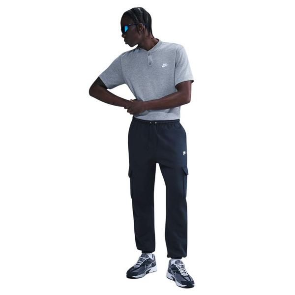 Men's Nike Club Fleece Cargo Sweatpants Large Obsidian/Obsidian/White Regular