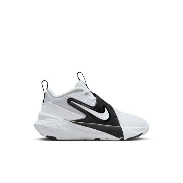 Kids' Nike Team Hustle D 12 Basketball Shoes Little 3 Regular White/White/Black