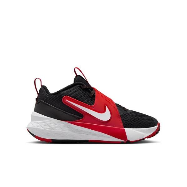 Kids' Nike Team Hustle D 12 Basketball Shoes Big 7 Regular Black/White/University Red
