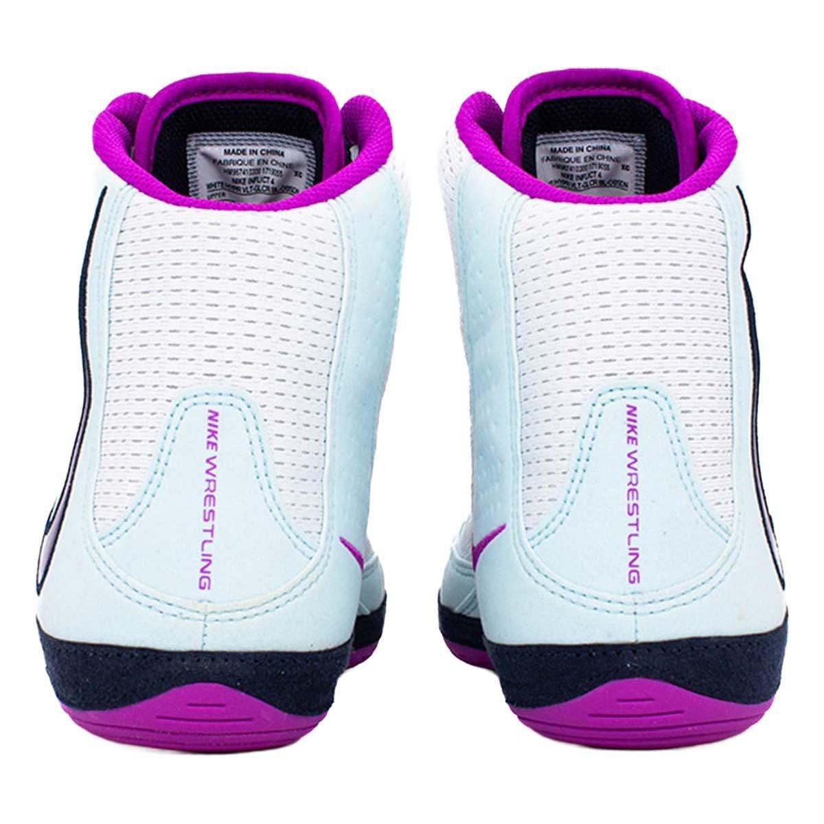 Nike Inflict 4 White Hyper Violet Wrestling Shoes HM9674-103 Men\'s Size 9 Nike Inflict 4 White Glacier Blue Violet HM9674-103  main image 2