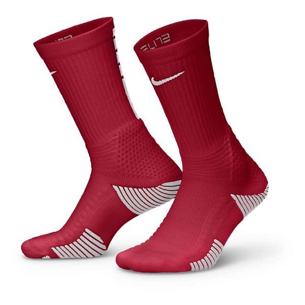Men's Nike Elite 2.0 Crew Basketball Socks Medium Crimson/White