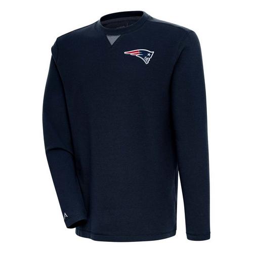 Antigua New England Patriots Chest Crest Flier Bunker Crewneck - Primary Image