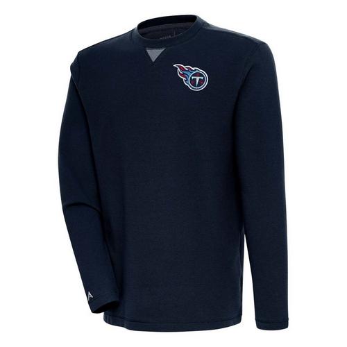 Antigua Tennessee Titans Chest Crest Flier Bunker Crewneck - Primary Image