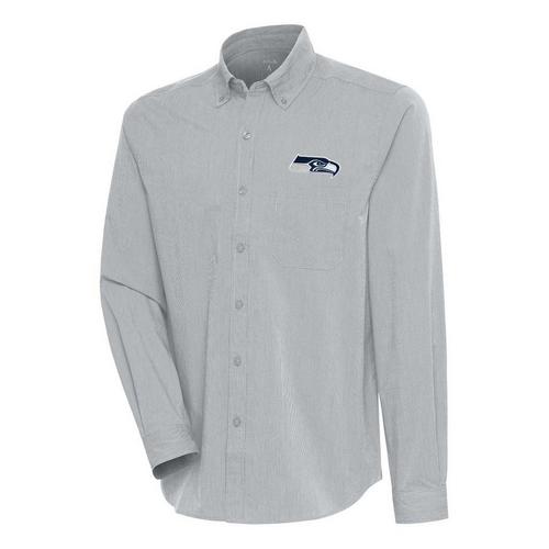 Antigua Seattle Seahawks Compression Long Sleeve Button Up - Primary Image