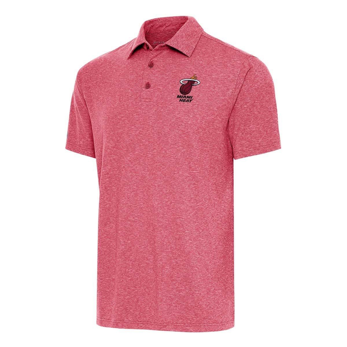 Antigua Miami Heat Brushed Metallic Par 3 Polo
