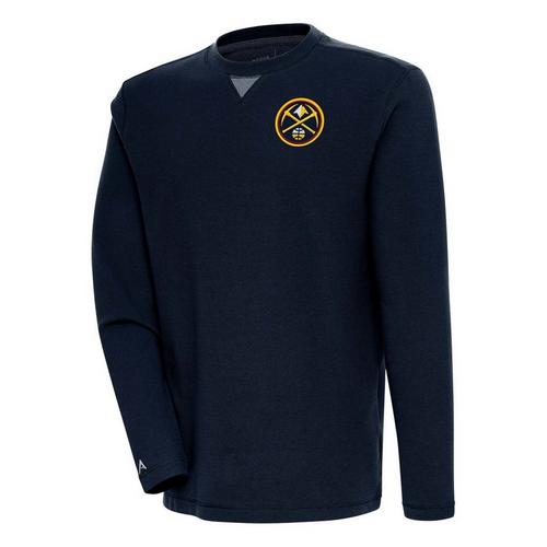 Antigua Denver Nuggets Chest Logo Flier Bunker Crewneck - Primary Image