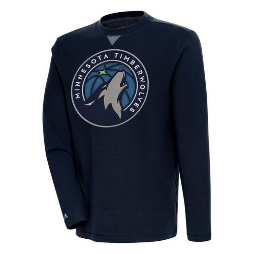 Antigua Minnesota Timberwolves Big Logo Flier Bunker Crewneck - Primary Image
