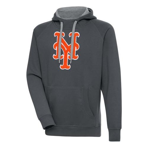 Antigua New York Mets Chenille Big Logo Victory Pullover Hoodie - Primary Image