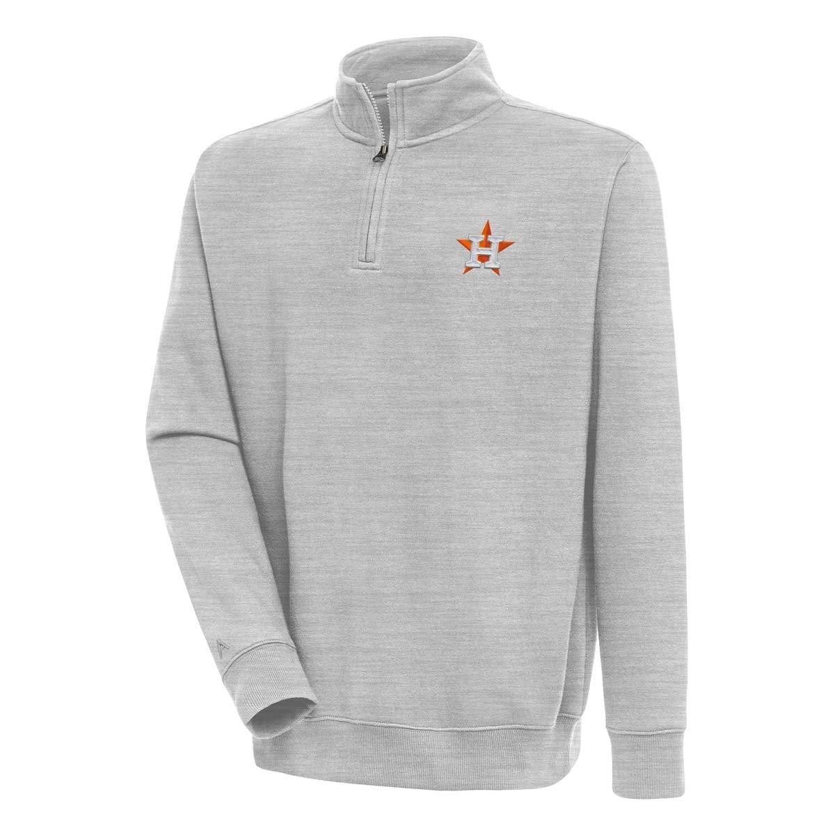 Antigua Houston Astros Victory Mock Pullover Long Sleeve 1/4 Zip