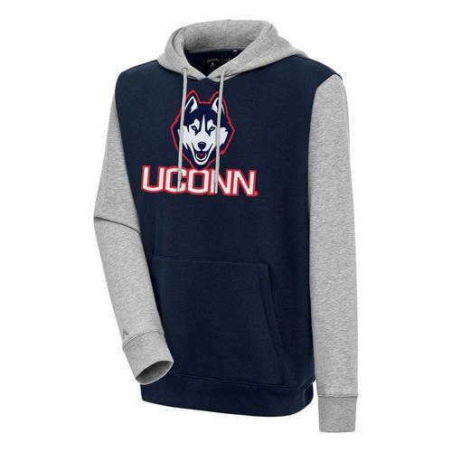 Antigua Connecticut Huskies Big Logo Victory CB Pullover Hoodie - Primary Image
