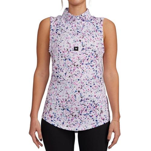 Women's Bad Birdie Geometric Sleeveless Polo - Primary Image