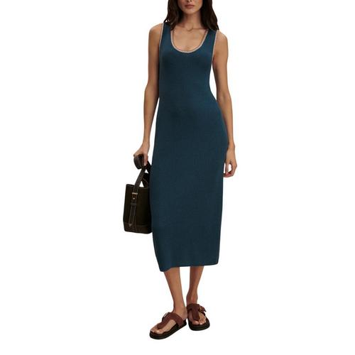 Mikel Knit Dress, Small in Heron Blue | Varley