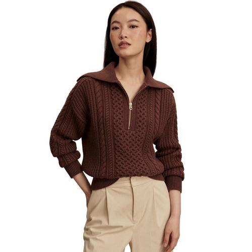 Women's Varley Camello 2.0 Cable Knit 1/2 Zip Pullover - Primary Image