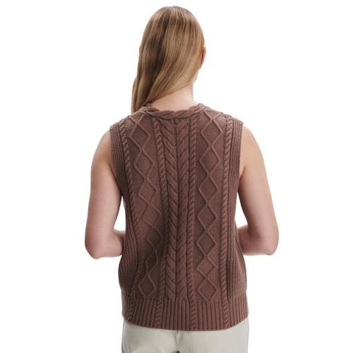 Women's Varley Kay Cable Knit Sleeveless V-Neck Sweater Vest - Primary Image