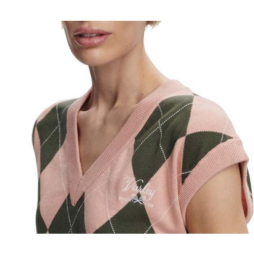 Women's Varley Avika Argyle Sleeveless V-Neck Sweater Vest - Primary Image
