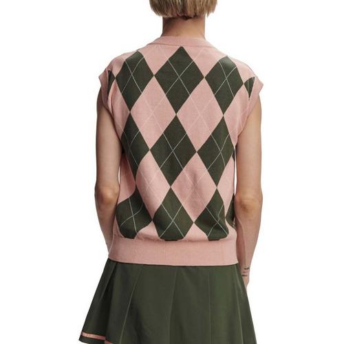 Women's Varley Avika Argyle Sleeveless V-Neck Sweater Vest - Primary Image
