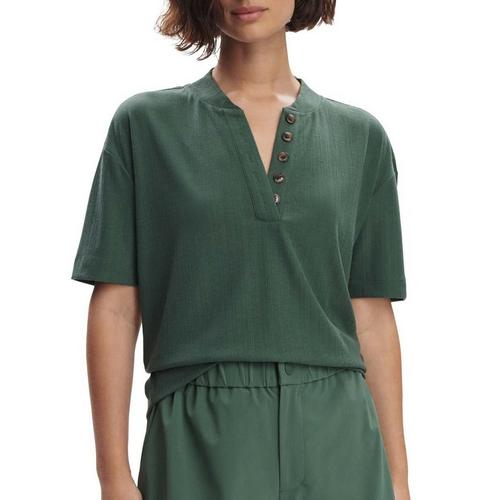 Women's Varley Kasey Mock Placket Rib V-Neck Shirt - Primary Image