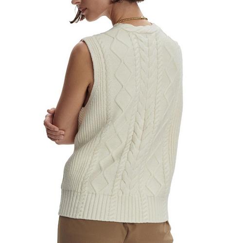 Women's Varley Kay Cable Knit Sleeveless V-Neck Sweater Vest - Primary Image
