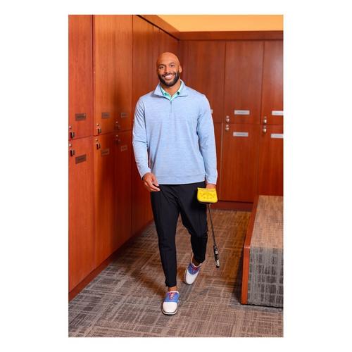 Men's Antigua Bright Mock Neck Long Sleeve 1/4 Zip - Primary Image