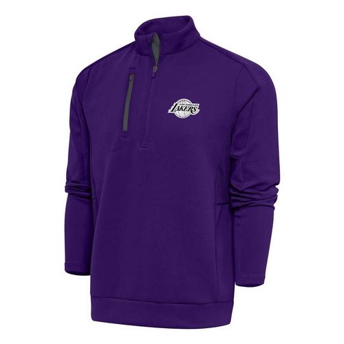 Antigua Los Angeles Lakers Brushed Metallic Generation Long Sleeve 1/4 Zip - Primary Image