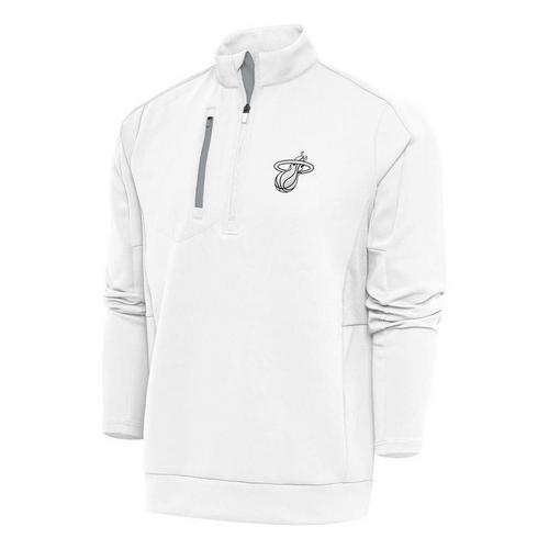Antigua Miami Heat Brushed Metallic Generation Long Sleeve 1/4 Zip - Primary Image