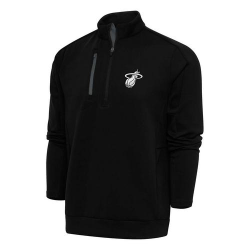 Antigua Miami Heat Brushed Metallic Generation Long Sleeve 1/4 Zip - Primary Image